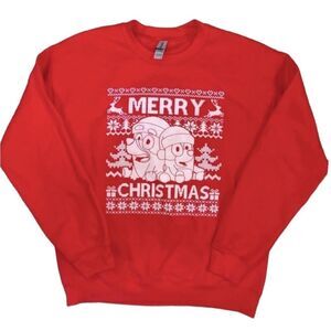 Custom Made Red Adult Bluey Christmas Sweater